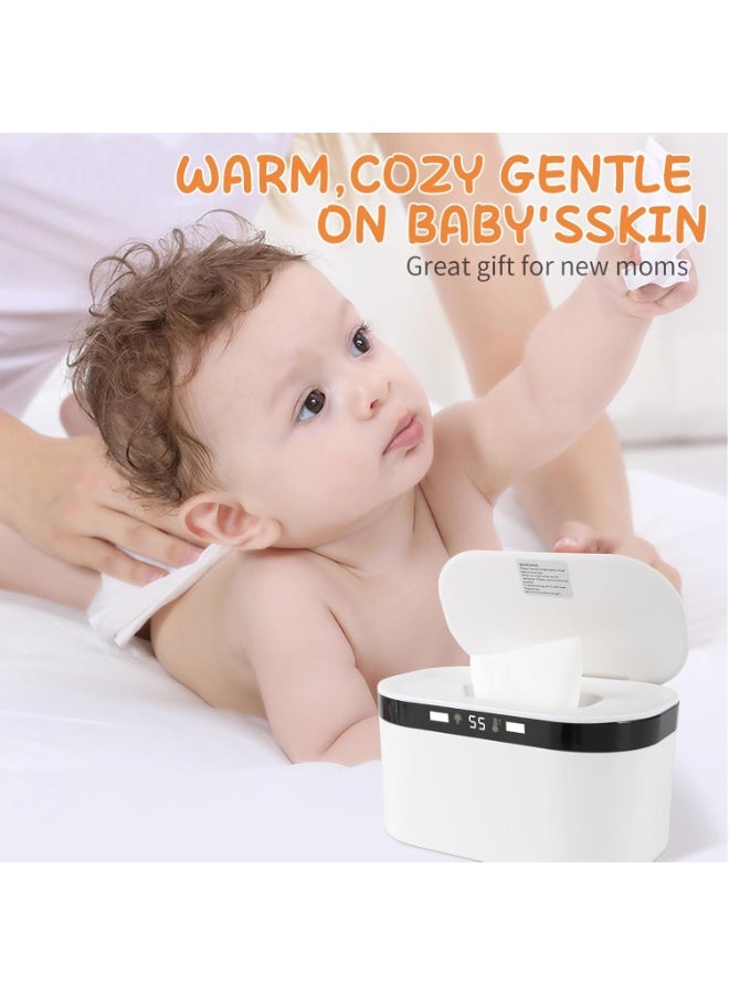 Gonice Baby Wipe Warmer, Wet Wipe Warmer 5 Modes of Temperature Heating Control Dual Heat for Baby's Comfort Large Capacity Wipes Dispenser Diaper Wipe Warmer with Night Light - Image 4